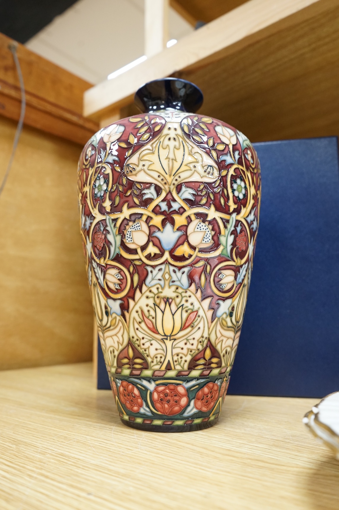A Moorcroft ‘Bullers Wood’ vase, signed on base Rachel Bishop 2001, 16|100, (boxed)